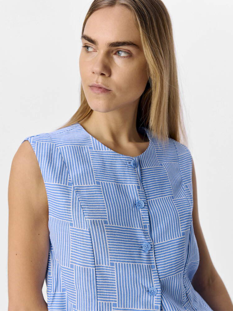 Object Object | Vest Aya white/cornflower