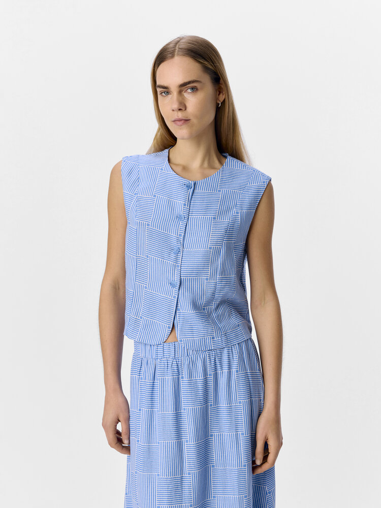 Object Object | Vest Aya white/cornflower
