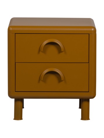 WOOOD Woood | Nachtkastje Rune metaal honinggeel