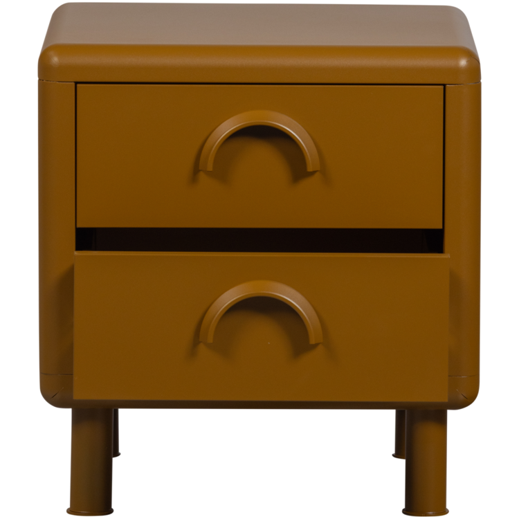 WOOOD Woood | Nachtkastje Rune metaal honinggeel