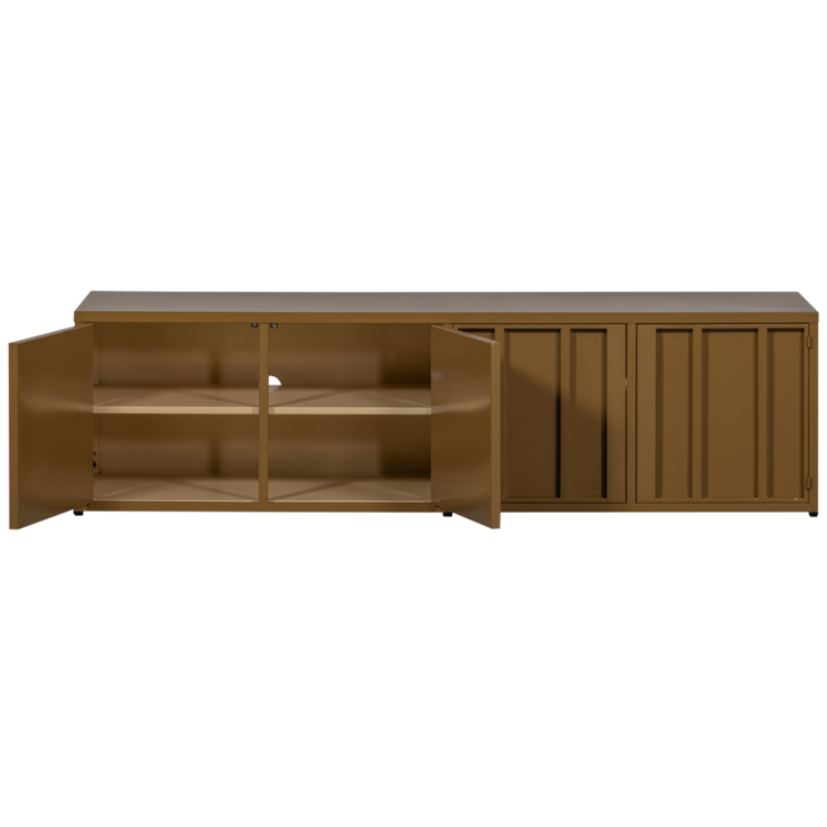 WOOOD Woood | TV meubel Level 160cm metaal honinggeel