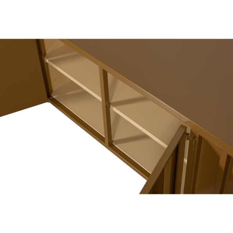 WOOOD Woood | TV meubel Level 160cm metaal honinggeel