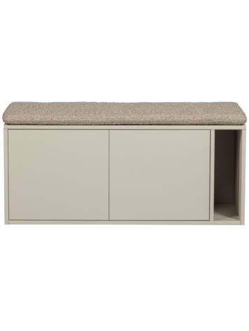 vtwonen vtwonen | TV meubel/bankje Settle Down 108cm grenen dust met zitkussen