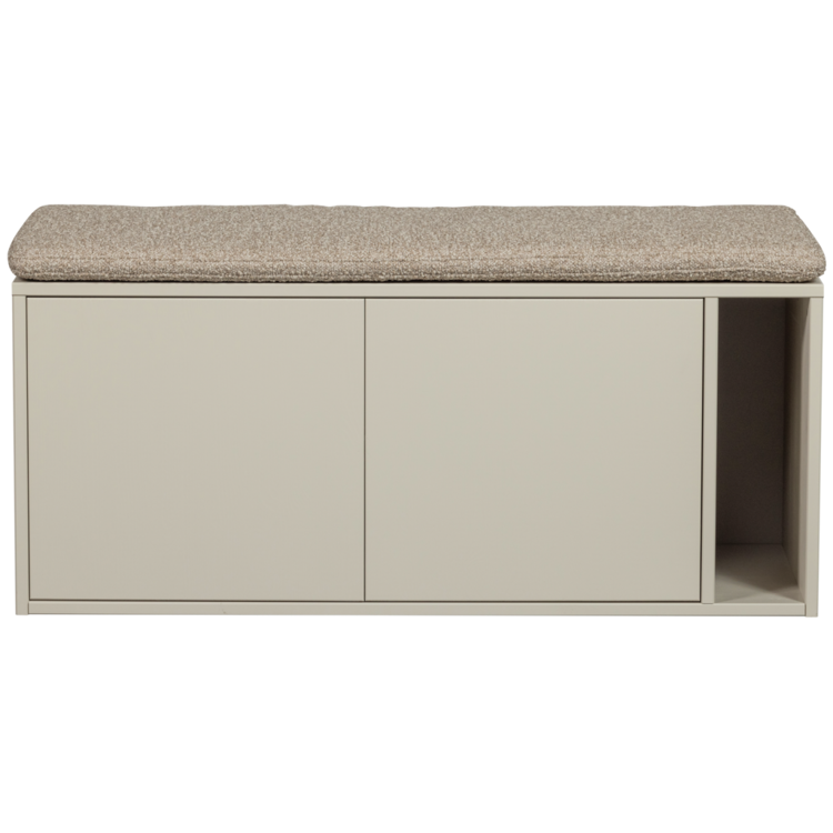 vtwonen vtwonen | TV meubel/bankje Settle Down 108cm grenen dust met zitkussen