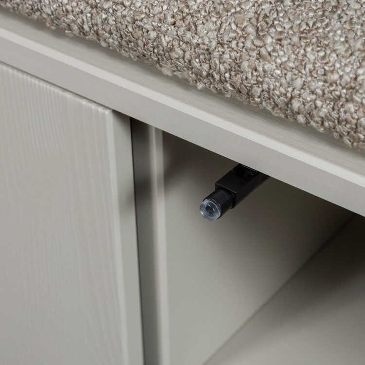 vtwonen vtwonen | TV meubel/bankje Settle Down 108cm grenen dust met zitkussen