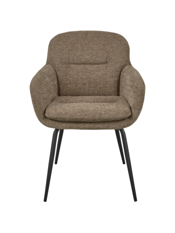 WOOOD Woood | Eetkamerstoel Runa chenille donker zand