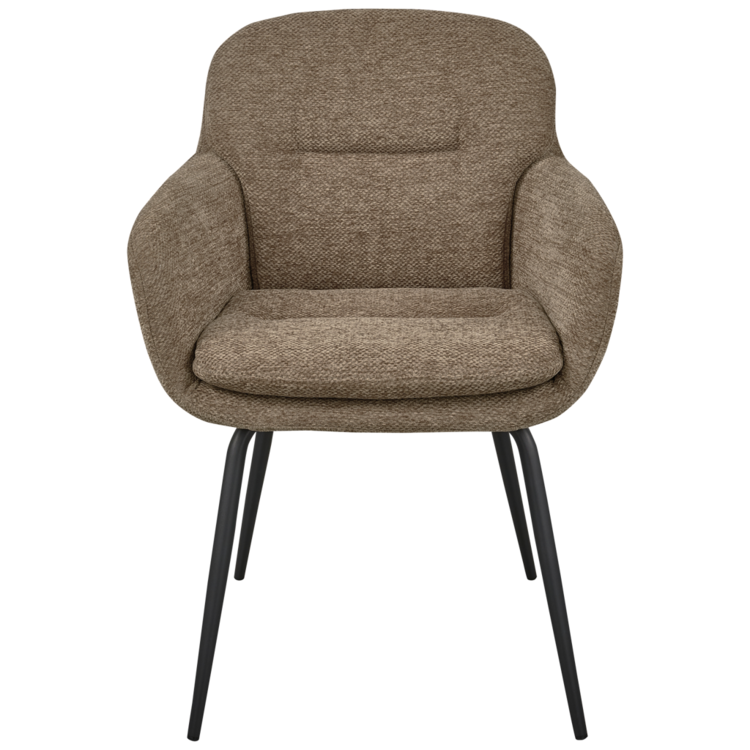 WOOOD Woood | Eetkamerstoel Runa chenille donker zand