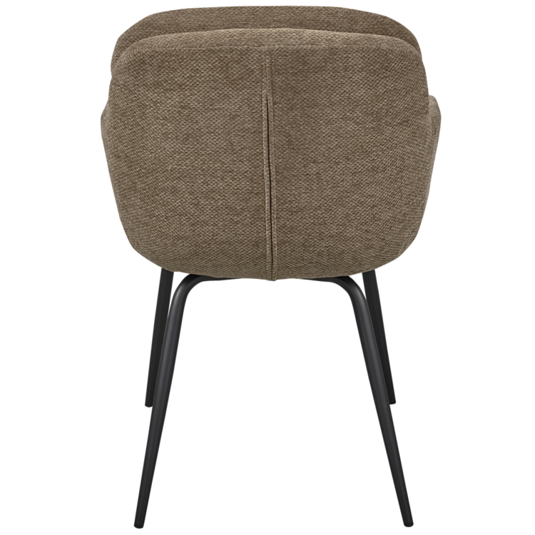 WOOOD Woood | Eetkamerstoel Runa chenille donker zand