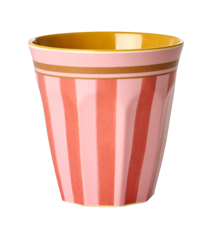 Rice Rice | Mok melamine stripes roze