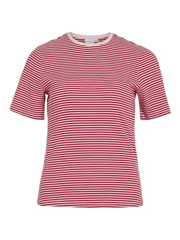 Vila Vila | T-shirt Herta red/stripes