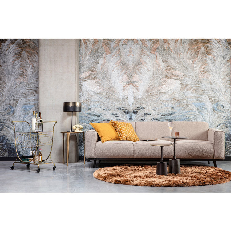 WOOOD BePureHome | 3-zits bank Statement 230cm bouclé nougat