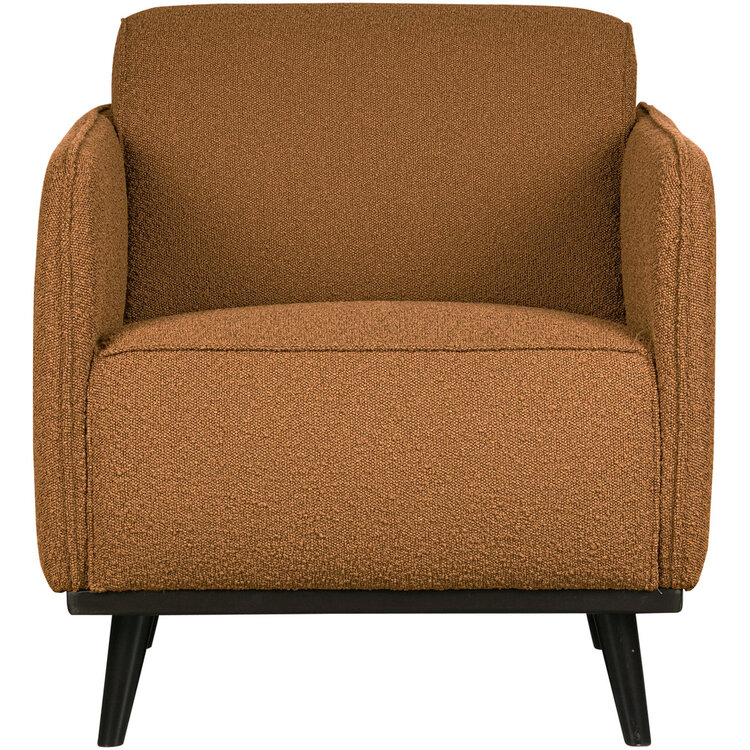 WOOOD BePureHome | Fauteuil Statement met arm bouclé butter