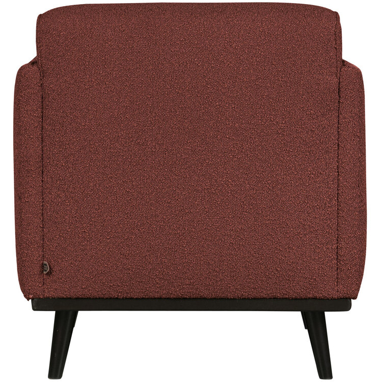 WOOOD BePureHome | Fauteuil Statement met arm bouclé chestnut