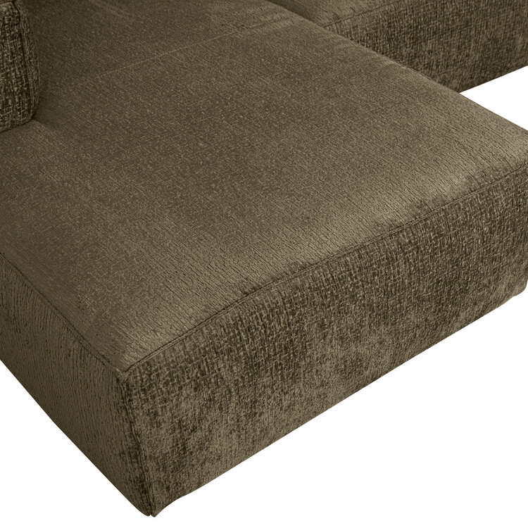 WOOOD. Woood | Bean hoekbank links structure velvet moss