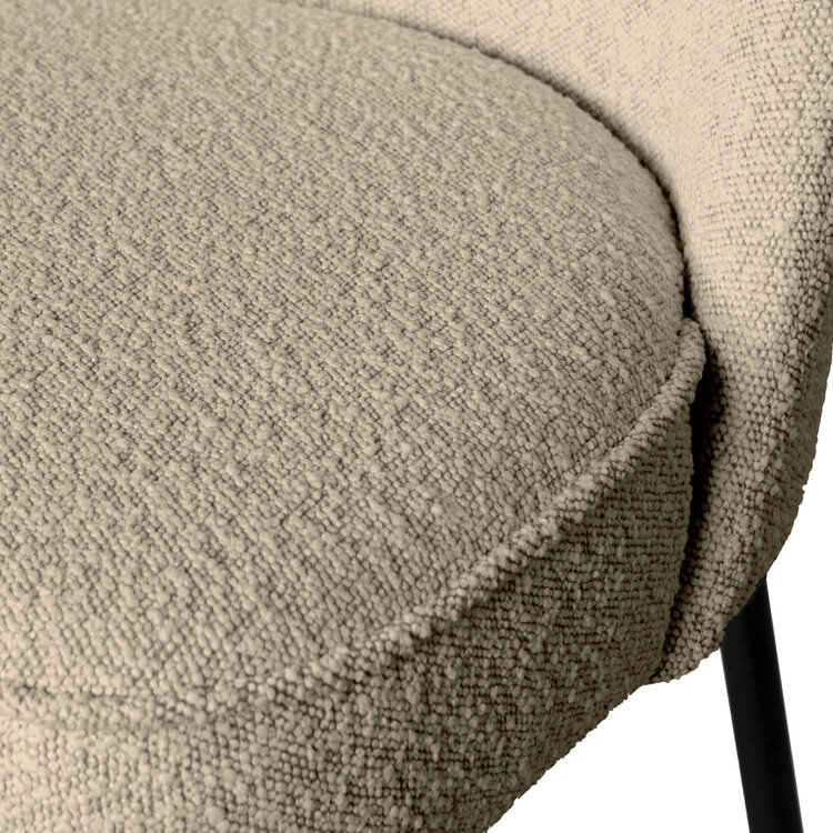 WOOOD BePureHome | Eetbank Vogue bouclé beige