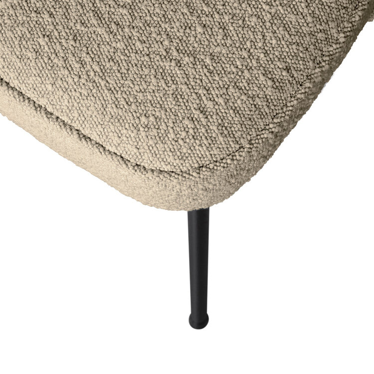 WOOOD BePureHome | Eetbank Vogue bouclé beige