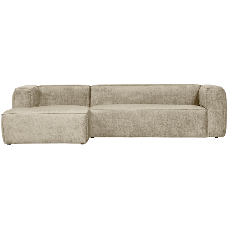 WOOOD. Woood | Bean hoekbank links structure velvet buttermilk