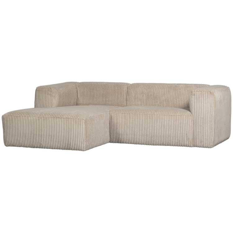 WOOOD. Woood | Bean Chaise Longue links grove ribstof travertin