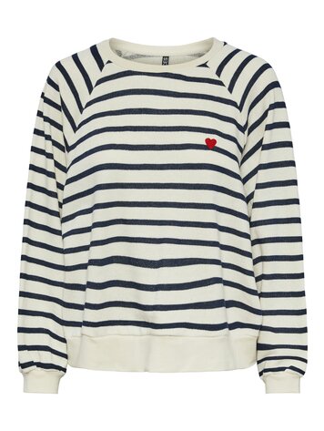 Pieces Pieces | Trui Greta cloud dancer strepen