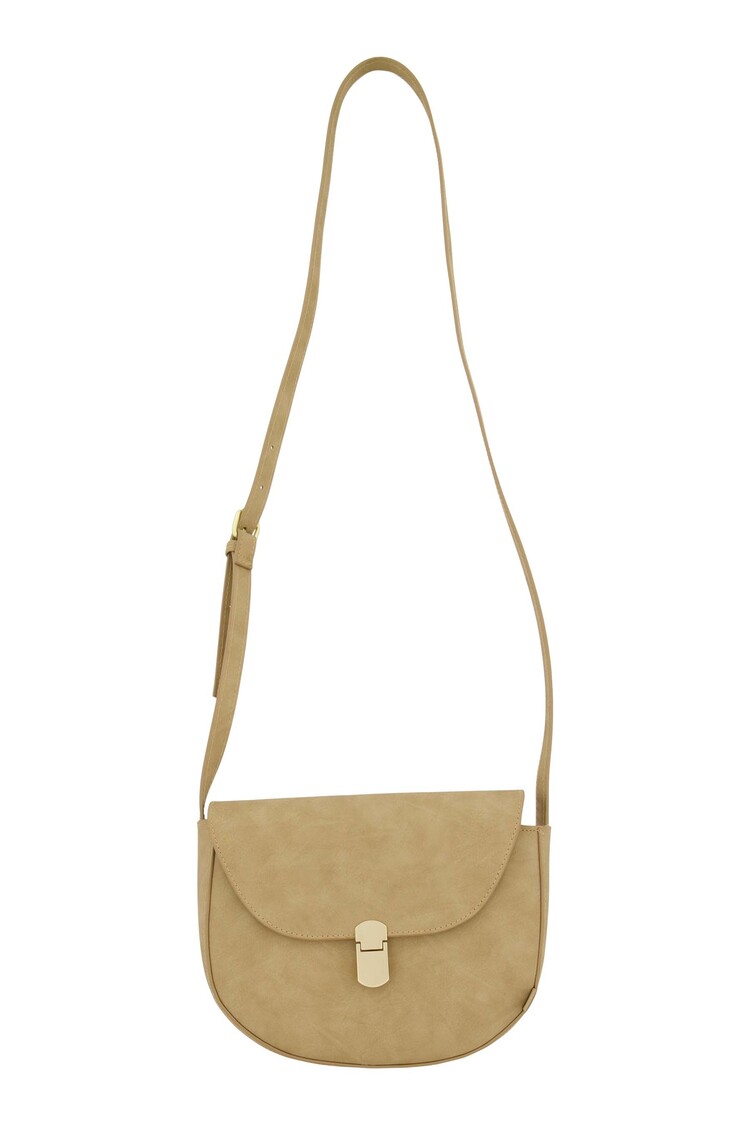 Zusss Zusss | Schoudertasje gouden sluiting taupe