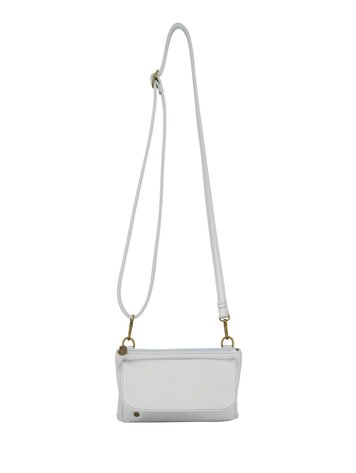 Zusss Zusss | Schoudertasje met flap en kwastjes zilver