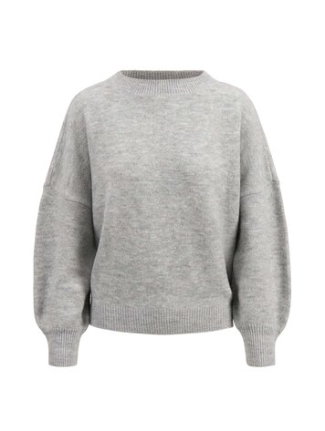 Zusss Zusss | Trui met hartje middengrijs