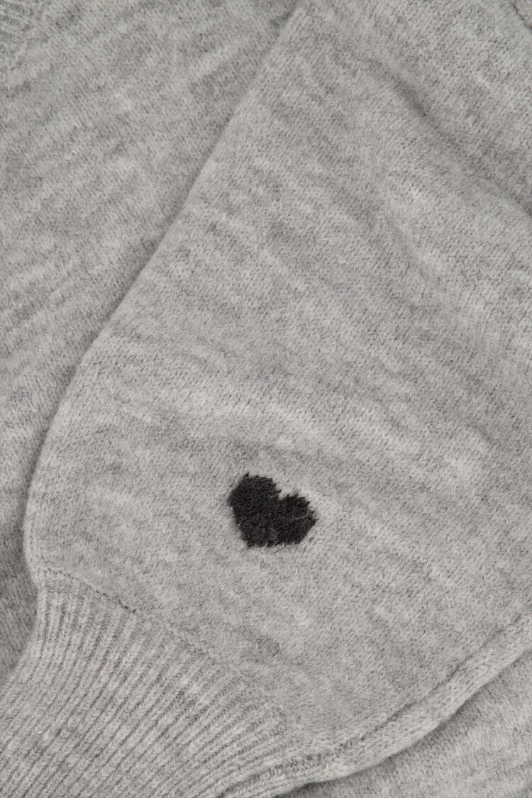 Zusss Zusss | Trui met hartje middengrijs