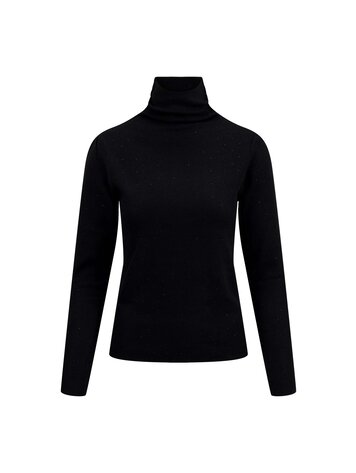 Zusss Zusss | Trui met strass steentjes zwart