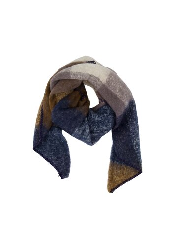 Zusss Zusss | Sjaal triangle met ruit navy