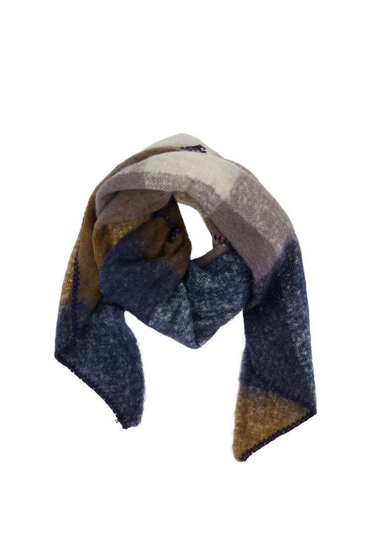 Zusss Zusss | Sjaal triangle met ruit navy