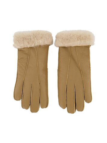 Zusss Zusss | Handschoenen echt leer taupe