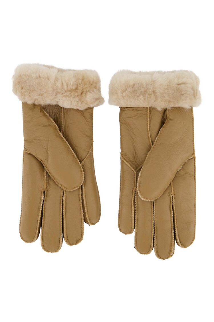 Zusss Zusss | Handschoenen echt leer taupe