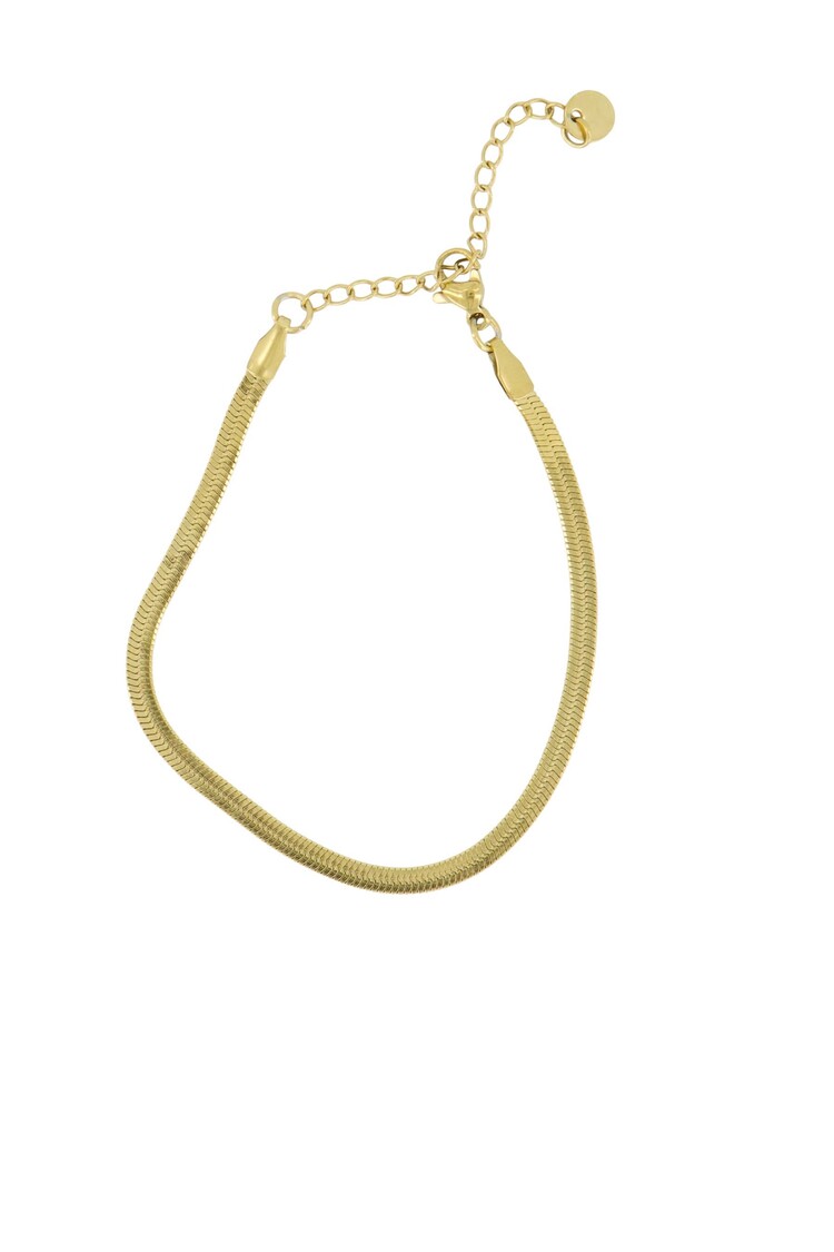 Zusss Zusss | Armband plat visgraat goud