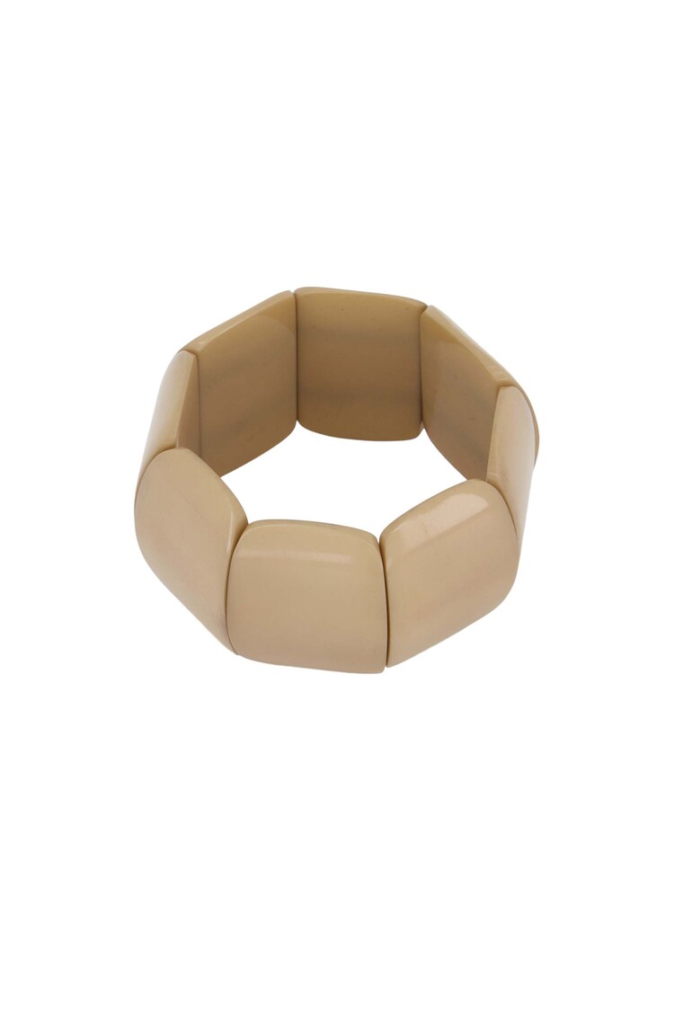 Zusss Zusss | Armband brede kralen humus