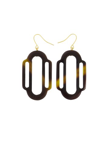 Zusss Zusss | Oorbellen resin chocoladebruin