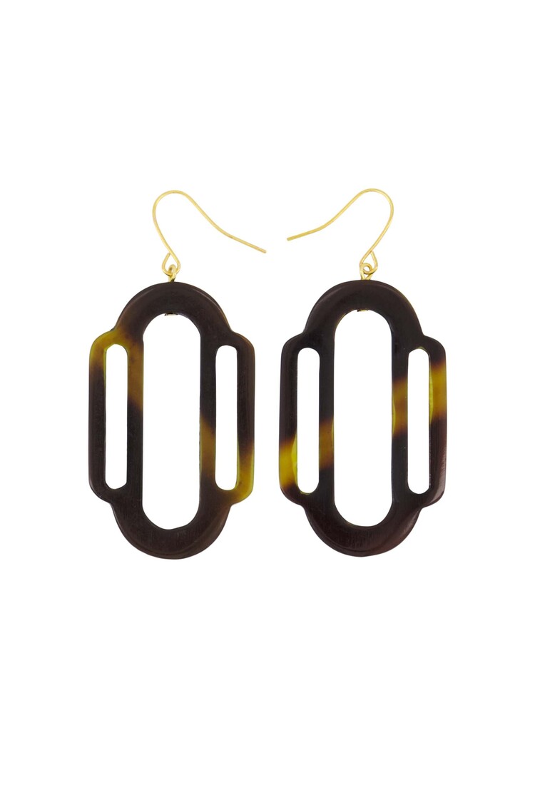 Zusss Zusss | Oorbellen resin chocoladebruin