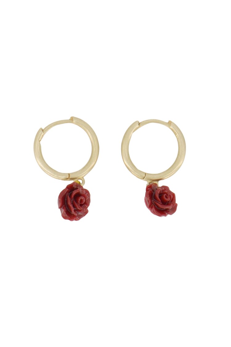 Zusss Zusss | Oorbellen met roosje goud