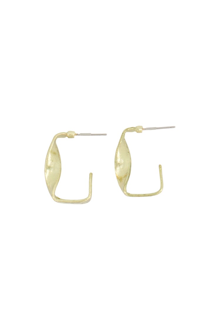 Zusss Zusss | Oorbellen gedraaid vierkant goud