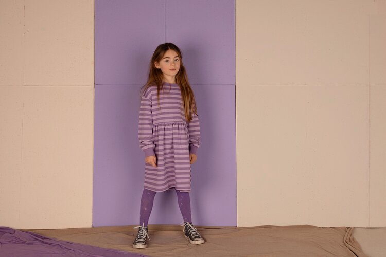 Nixnut Nixnut | Jurk Fod purple stripe