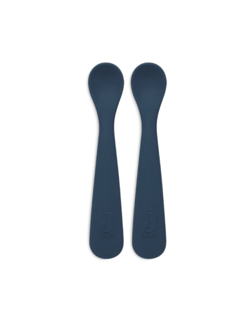 Jollein Jollein | Siliconen lepeltjes jeans blue 2stuks