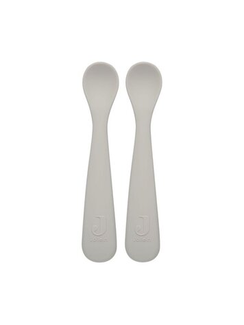 Jollein Jollein | Siliconen lepeltjes storm grey 2stuks