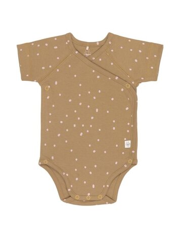 stijl28 Lässig | Romper stippen bruin - Maat 86 - 92
