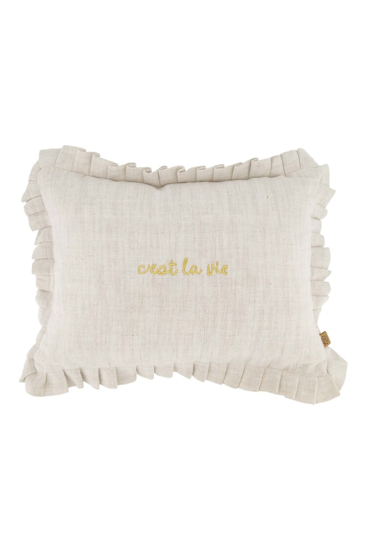 Zusss Zusss | Kussen cest la vie 35x25cm peper en zout