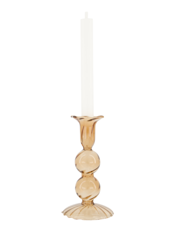 Zusss Zusss | Kandelaar glas bolling L bruin