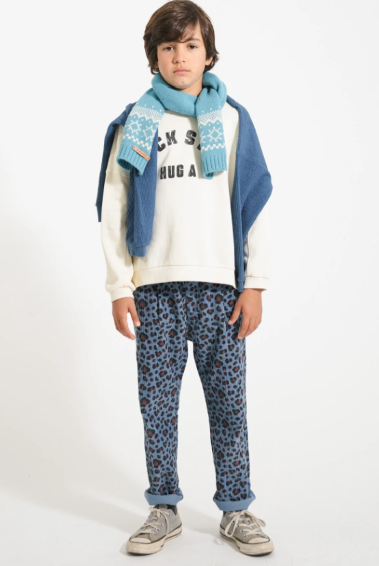 Piupiuchick Piupiuchick | Broek Panterprint unisex blue