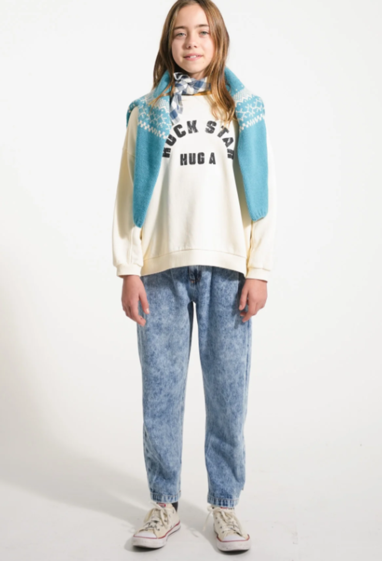 Piupiuchick Piupiuchick | Jeans Mom fit blue denim