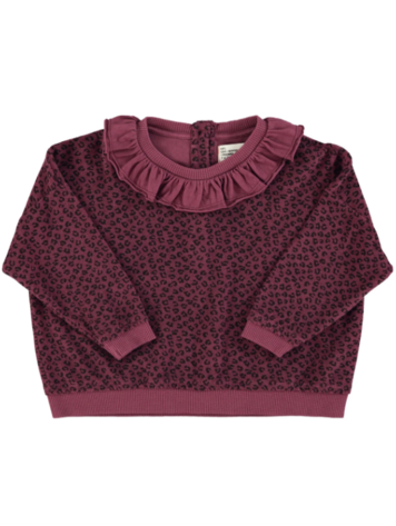 Piupiuchick Piupiuchick | Sweater Terry print aubergine