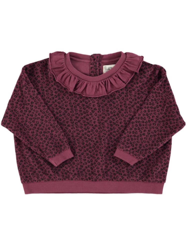 Piupiuchick Piupiuchick | Sweater Terry print aubergine