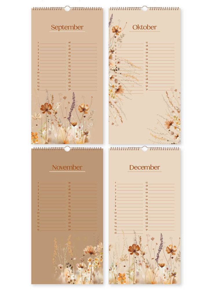 Jots Jots | Verjaardagskalender Wilde bloemen