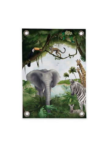 Villa Madelief VM | Tuinposter  dieren jungle